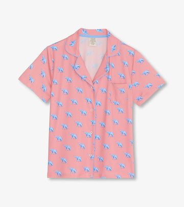 Little Blue House Women's Elephants Short Pajama Set